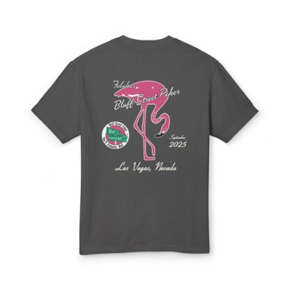 2025 Bluff Street Poker Flamingo T-Shirt - Image 5