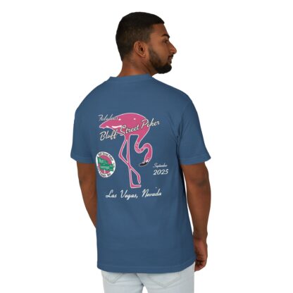 2025 Bluff Street Poker Flamingo T-Shirt - Image 3
